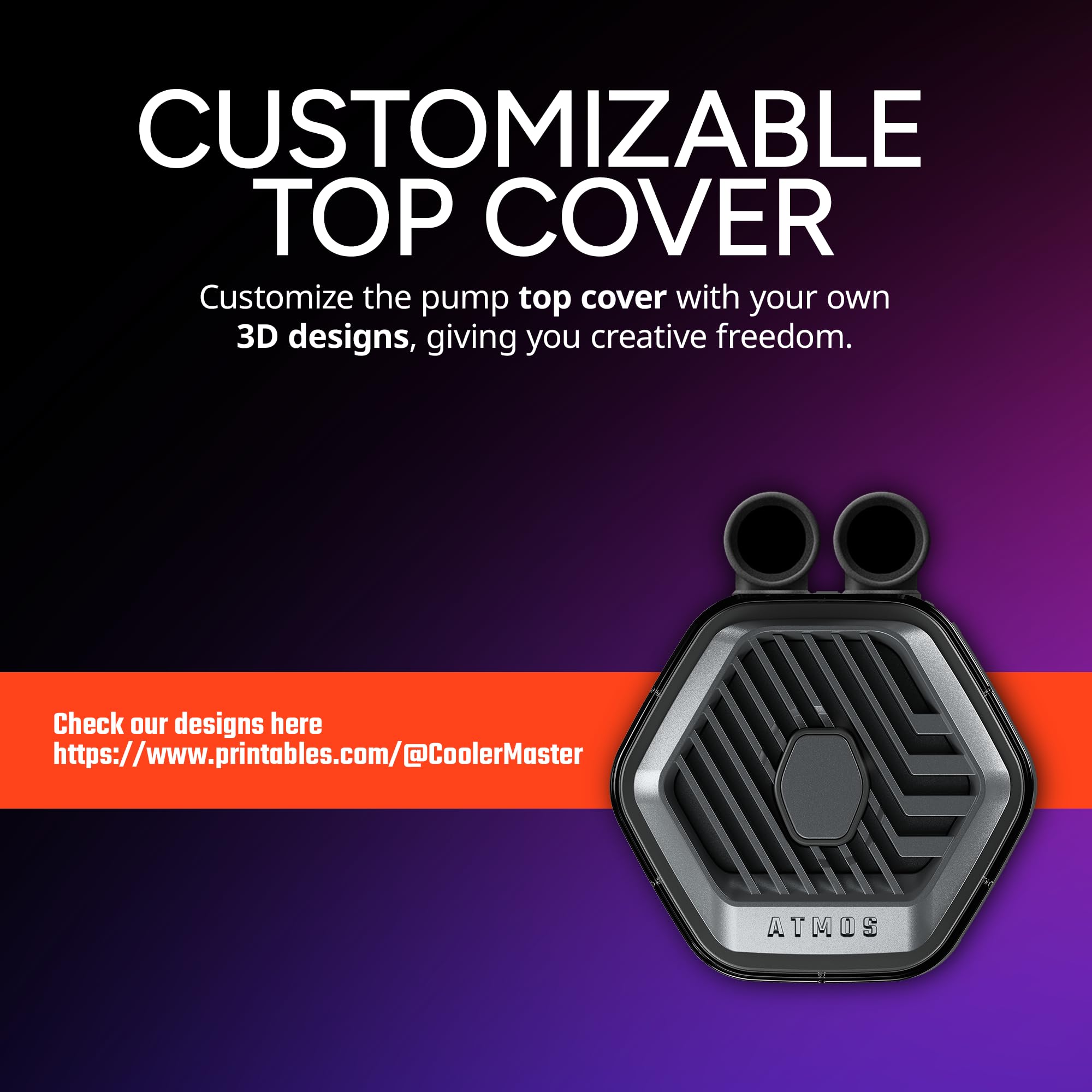 Cooler Master 360 Atmos Stealth Performance-Driven Close-Loop AIO Liquid Cooler, R9|Ultra 9, Dual Chamber Pump, 360 Radiator, Mobius PWM Fans, AMD Ryzen AM5|4, Intel LGA 1851|1700 Platform - Image 3