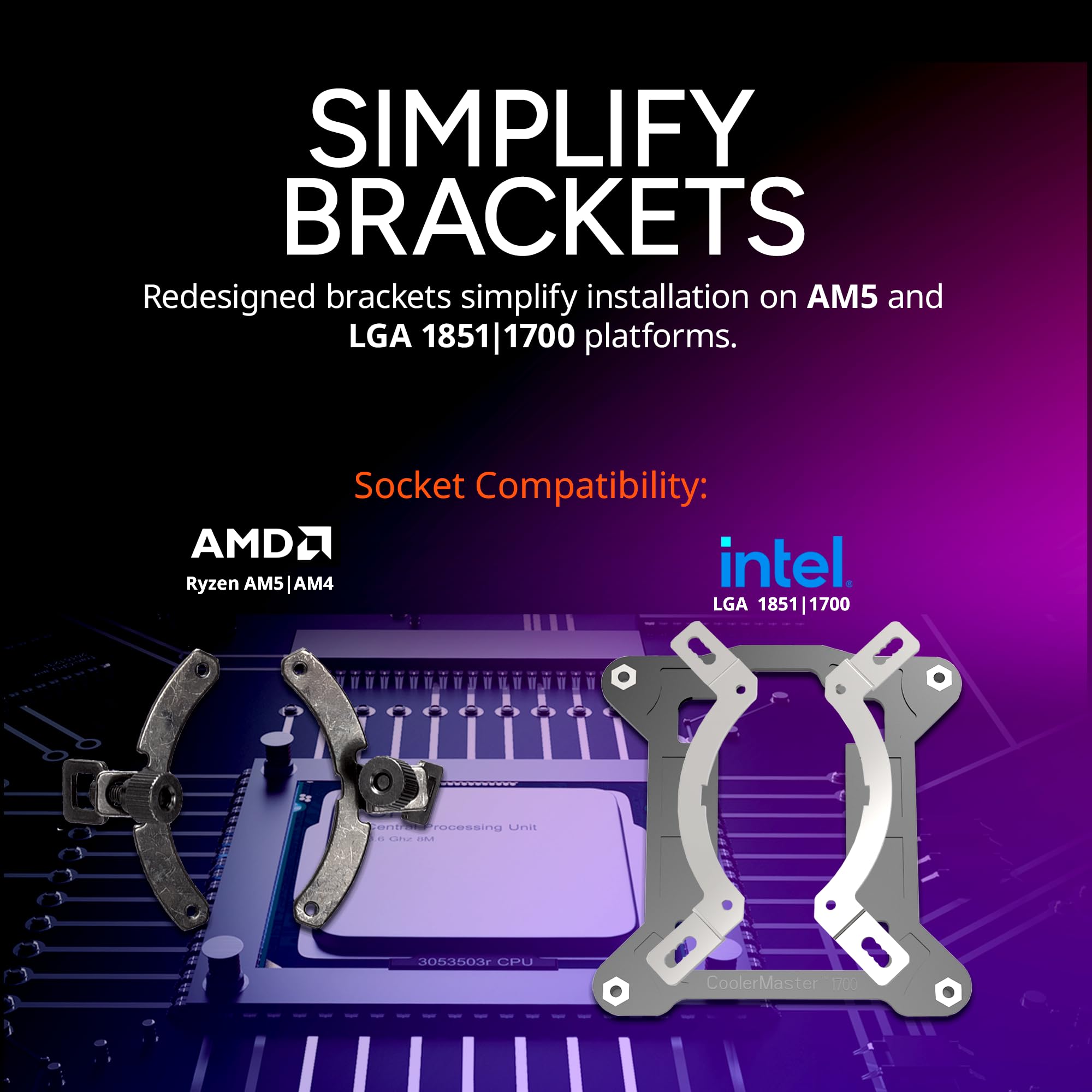 Cooler Master 360 Atmos Stealth Performance-Driven Close-Loop AIO Liquid Cooler, R9|Ultra 9, Dual Chamber Pump, 360 Radiator, Mobius PWM Fans, AMD Ryzen AM5|4, Intel LGA 1851|1700 Platform - Image 8