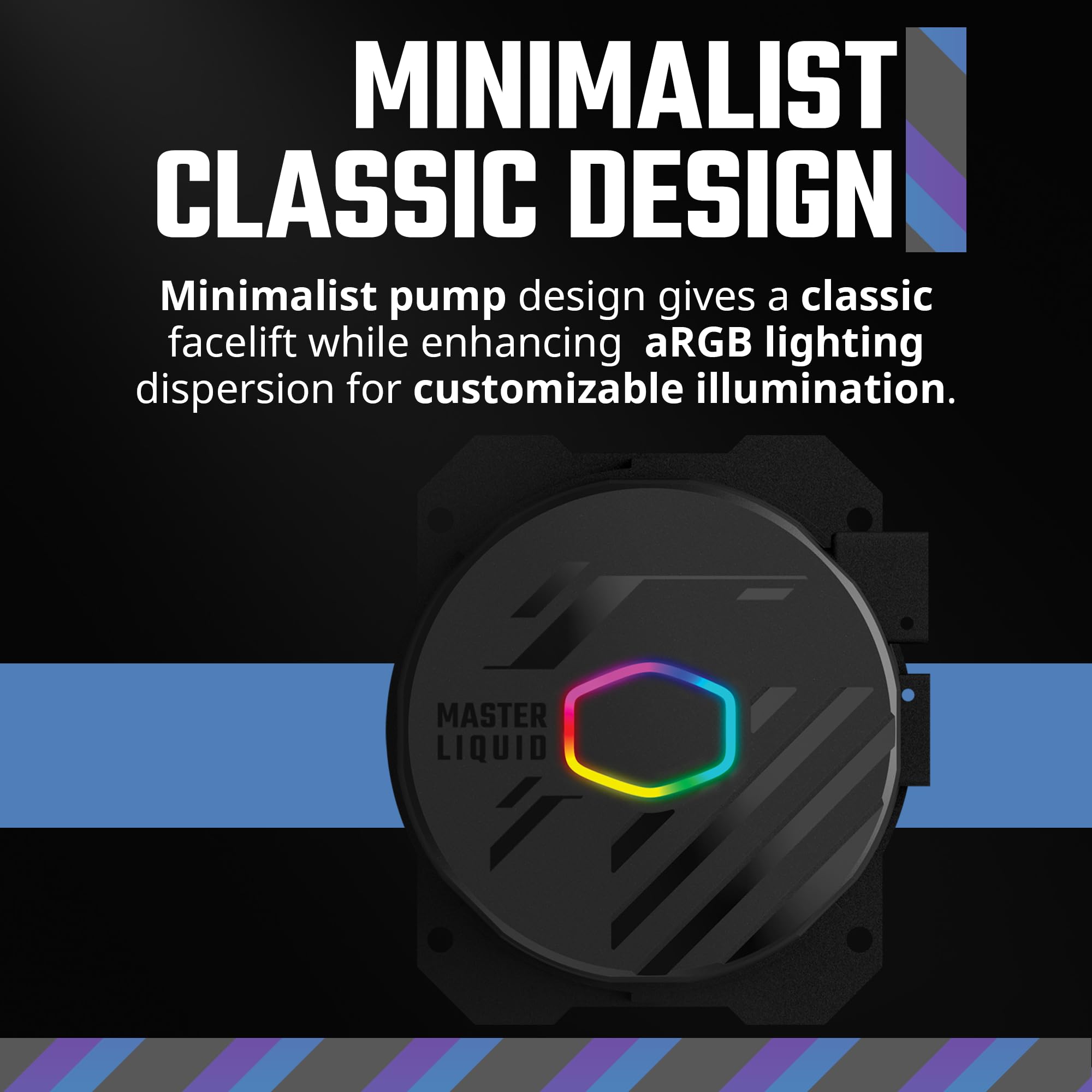 Cooler Master 360L Core AIO CPU Liquid Cooler – 360mm Radiator, 3x ARGB PWM Fans, Patented Gen S Dual-Chamber Pump, Quiet Cooling & Easy Installation, AMD AM5/AM4 & Intel LGA 1851/1700, Black - Image 3