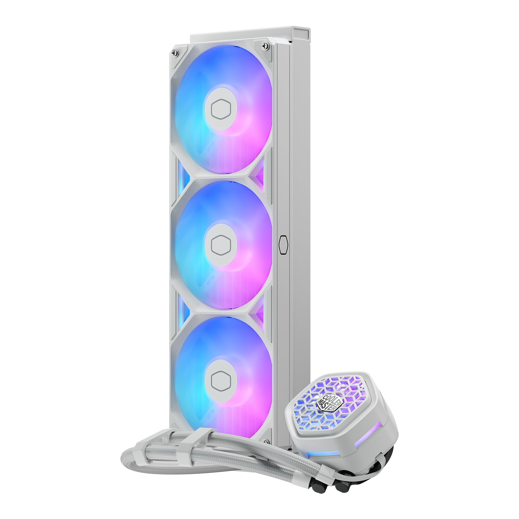 Cooler Master Atmos II 360 VRM AIO CPU Liquid Cooler – 360mm Radiator with VRM Cooling Fan, 3X ARGB PWM Fans, Dual-Chamber Pump, Ultra-Quiet Performance, AMD AM5/AM4 & Intel LGA 1851/1700, White - Image 13