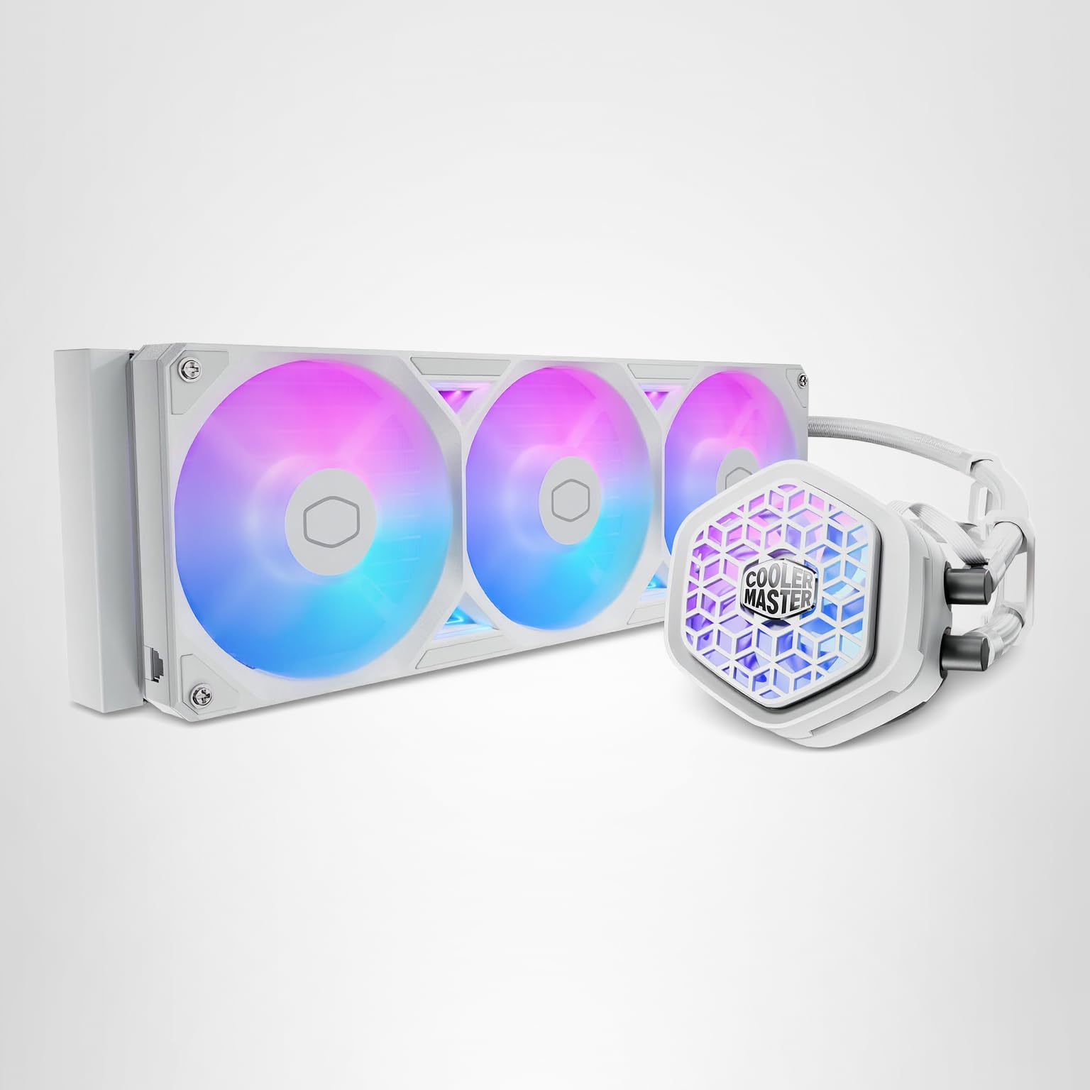 Cooler Master Atmos II 360 VRM AIO CPU Liquid Cooler – 360mm Radiator with VRM Cooling Fan, 3X ARGB PWM Fans, Dual-Chamber Pump, Ultra-Quiet Performance, AMD AM5/AM4 & Intel LGA 1851/1700, White - Image 16