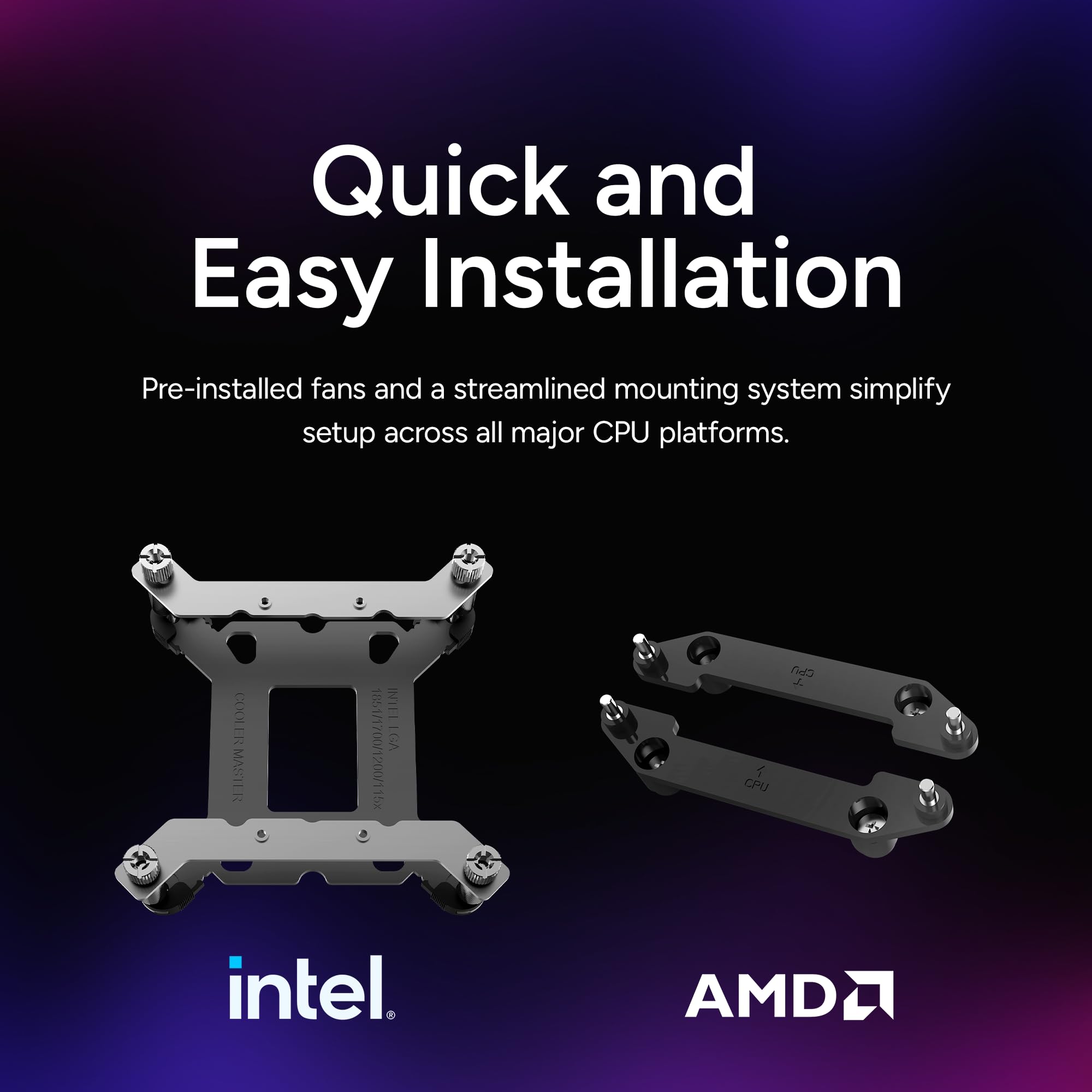 Cooler Master Atmos II 360 VRM AIO CPU Liquid Cooler – 360mm Radiator with VRM Cooling Fan, 3X ARGB PWM Fans, Dual-Chamber Pump, Ultra-Quiet Performance, AMD AM5/AM4 & Intel LGA 1851/1700, White - Image 7