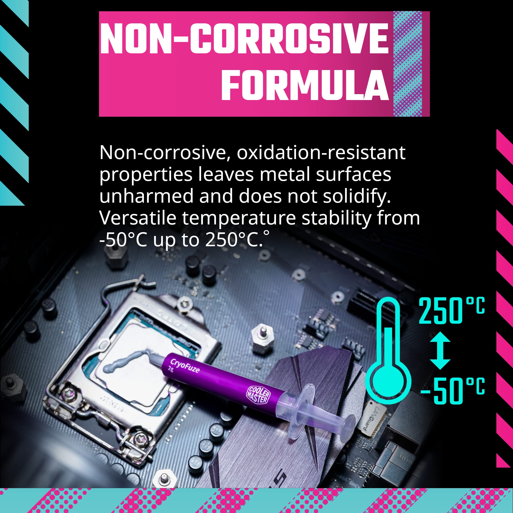 Cooler Master CryoFuze Premium Performance Thermal Paste, Nanoparticles, | 2 Grams | Thermal Compound (for GPU, CPU, Consoles, Laptops Graphics Cards, Heat Sinks) - Image 4