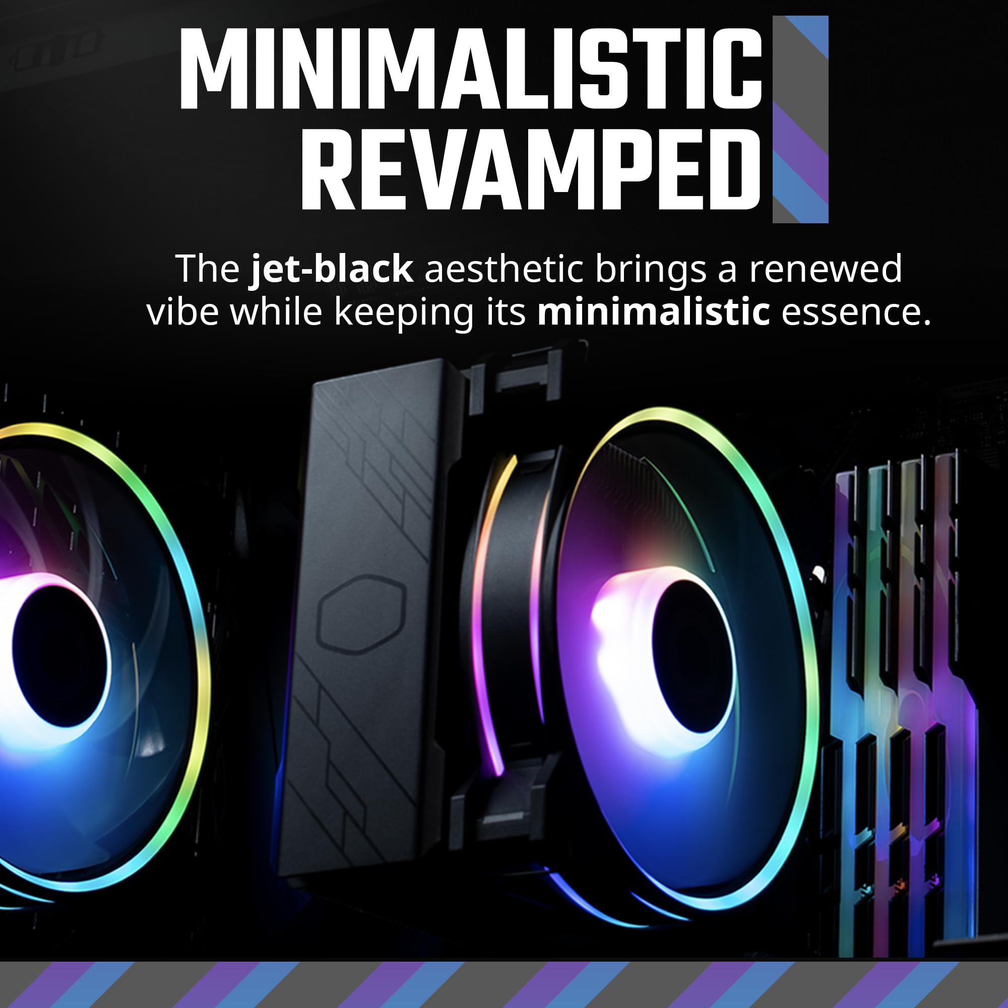 Cooler Master Hyper 212 Halo ARGB CPU Air Cooler – 120mm High Performance PWM Fan, 4 Copper Heat Pipes, Sleek Design Top Cover, Low Noise & Easy Installation, AMD AM5/AM4 & Intel LGA 1851/1700, Black - Image 16