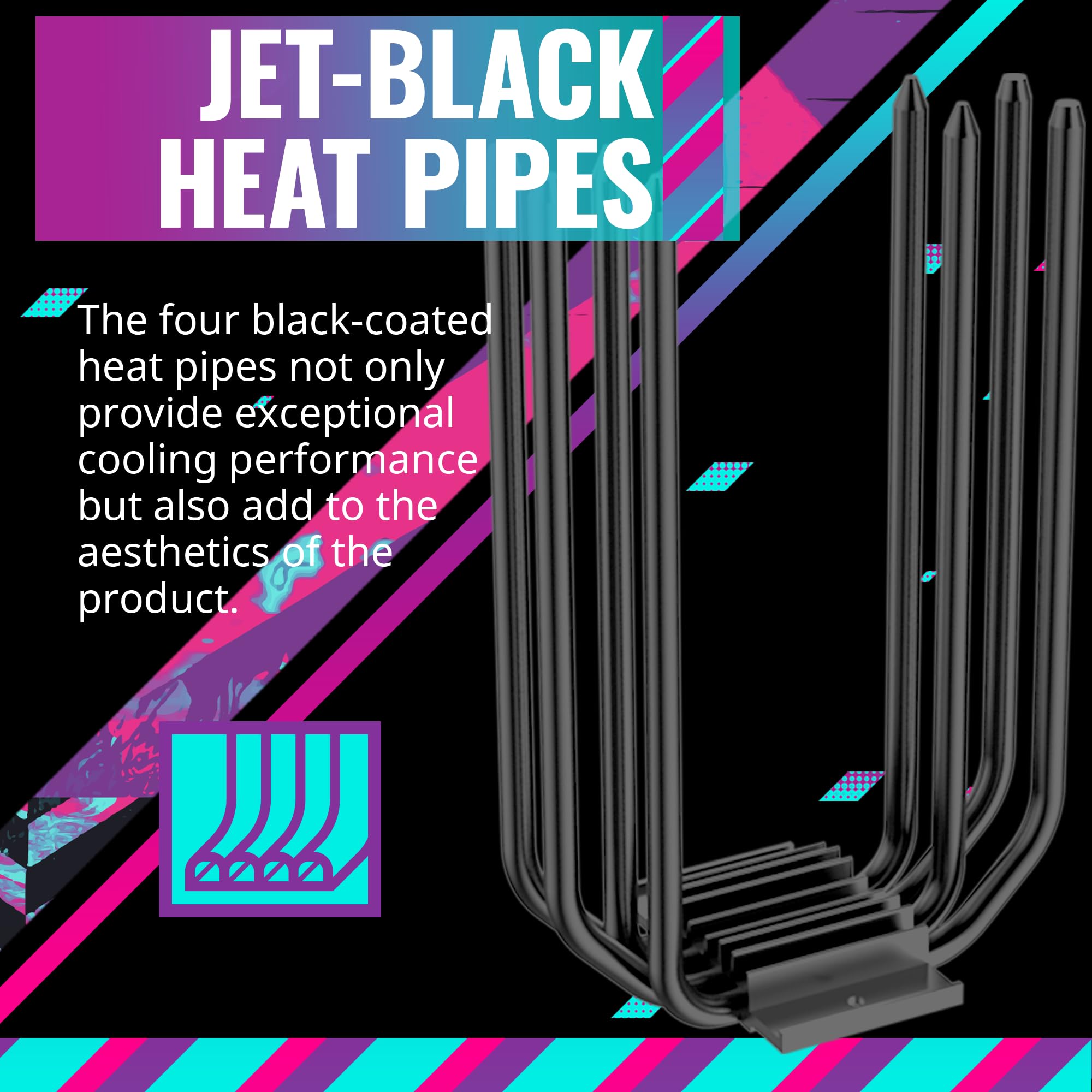 Cooler Master Hyper 212 Halo ARGB CPU Air Cooler – 120mm High Performance PWM Fan, 4 Copper Heat Pipes, Sleek Design Top Cover, Low Noise & Easy Installation, AMD AM5/AM4 & Intel LGA 1851/1700, Black - Image 4