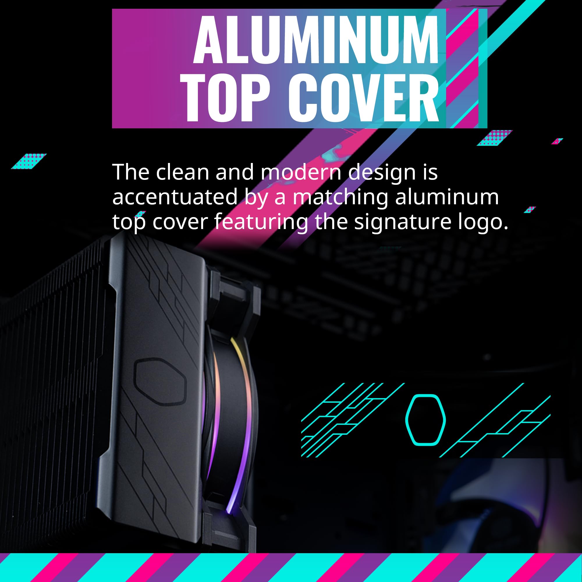 Cooler Master Hyper 212 Halo ARGB CPU Air Cooler – 120mm High Performance PWM Fan, 4 Copper Heat Pipes, Sleek Design Top Cover, Low Noise & Easy Installation, AMD AM5/AM4 & Intel LGA 1851/1700, Black - Image 8