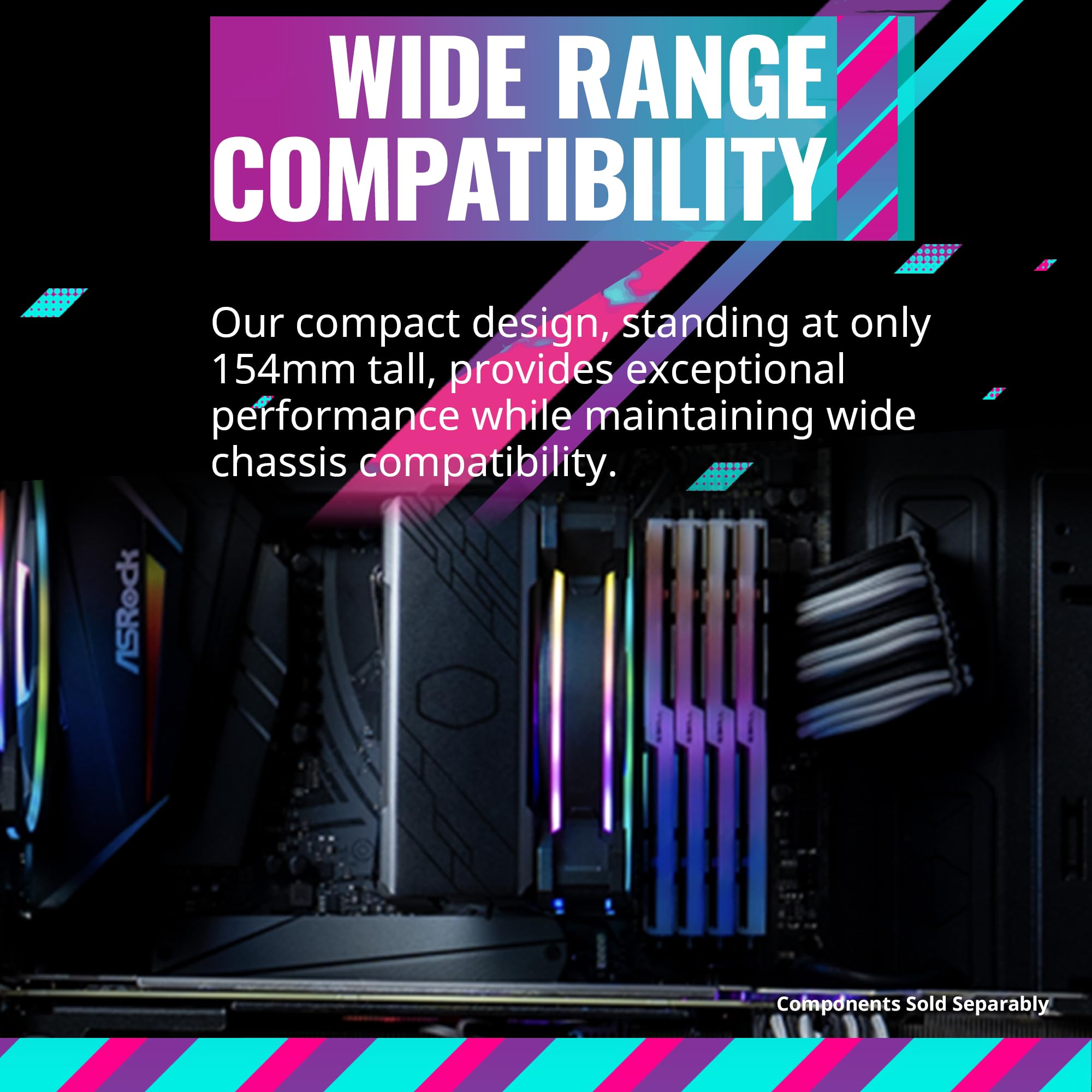 Cooler Master Hyper 212 Halo ARGB CPU Air Cooler – 120mm High Performance PWM Fan, 4 Copper Heat Pipes, Sleek Design Top Cover, Low Noise & Easy Installation, AMD AM5/AM4 & Intel LGA 1851/1700, Black - Image 9