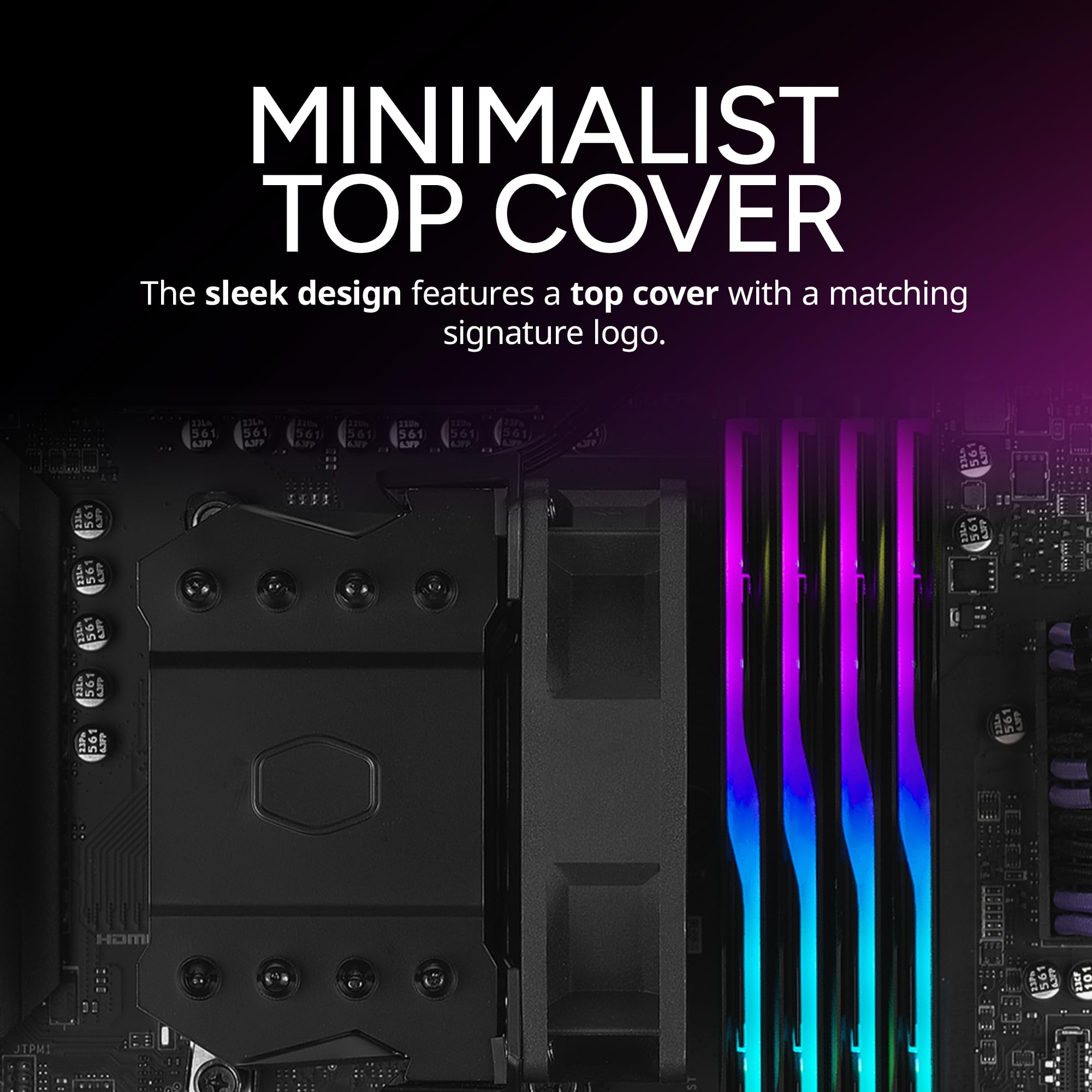 Cooler Master Hyper 411 Nano CPU Air Cooler, SickleFlow 92 PWM Fan, 4 Copper Heat Pipes, 136mm Tall, Sleek Top Cover, AMD Ryzen AM5|AM4, Intel LGA 1851|1700 Brackets - Image 8