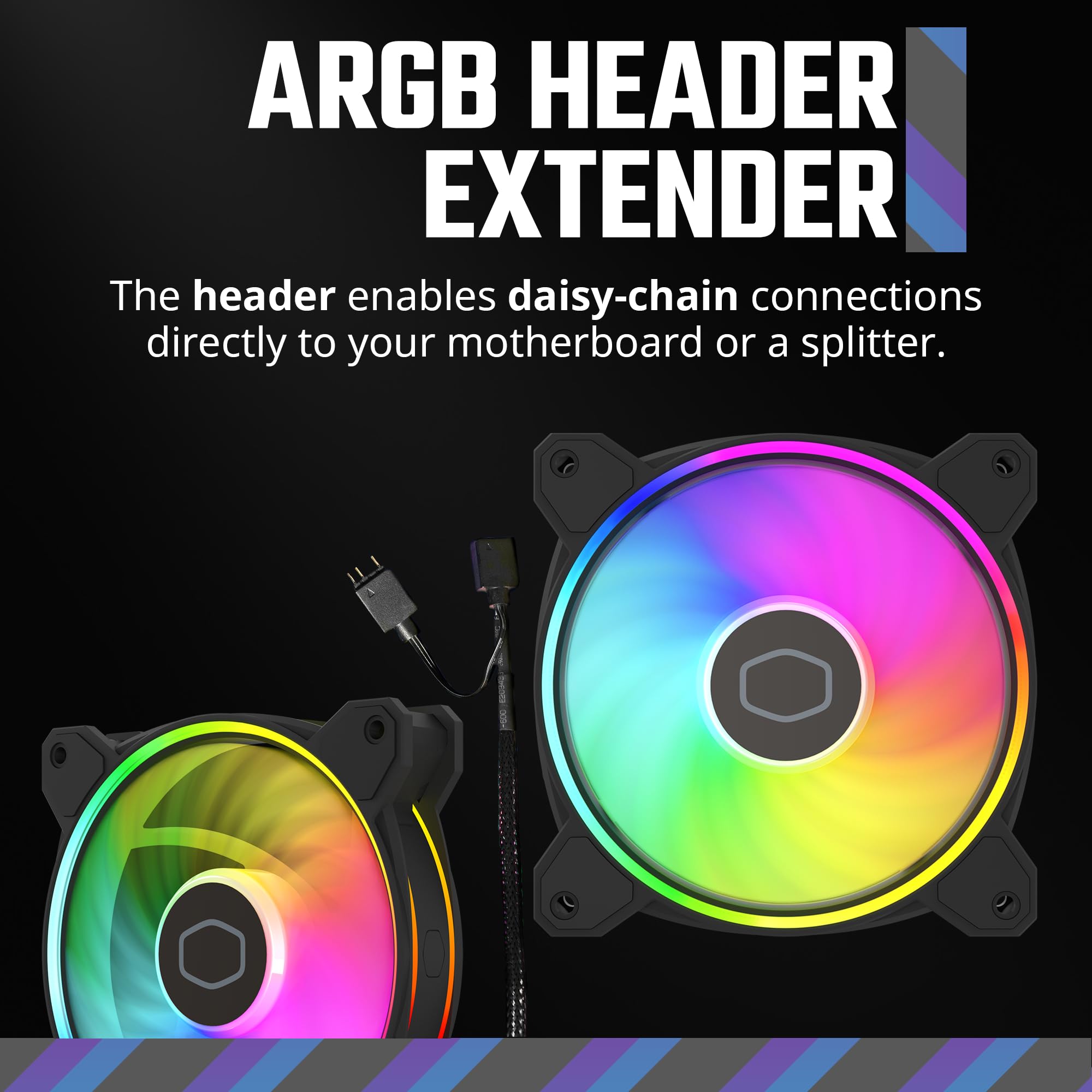 Cooler Master MF120 Halo² 3in1 PC Case|Liquid Cooler|Air Cooler Fan, 120mm Fan, Dual-Loop aRGB Rings, Dynamic PWM 2,050 RPM, Air Balance Blades, aRGB Lighting, Hybrid Frame - Image 10