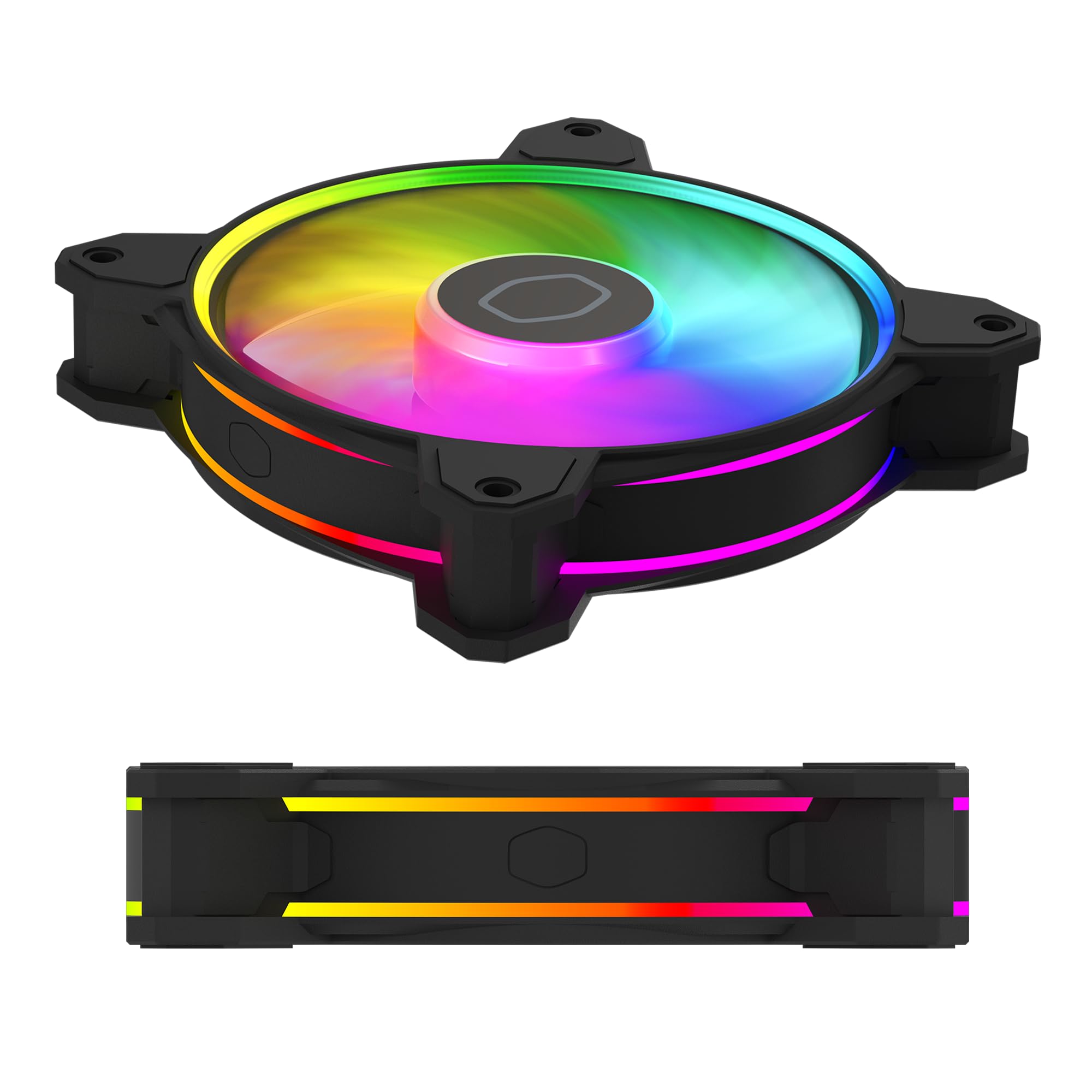 Cooler Master MF120 Halo² 3in1 PC Case|Liquid Cooler|Air Cooler Fan, 120mm Fan, Dual-Loop aRGB Rings, Dynamic PWM 2,050 RPM, Air Balance Blades, aRGB Lighting, Hybrid Frame - Image 12