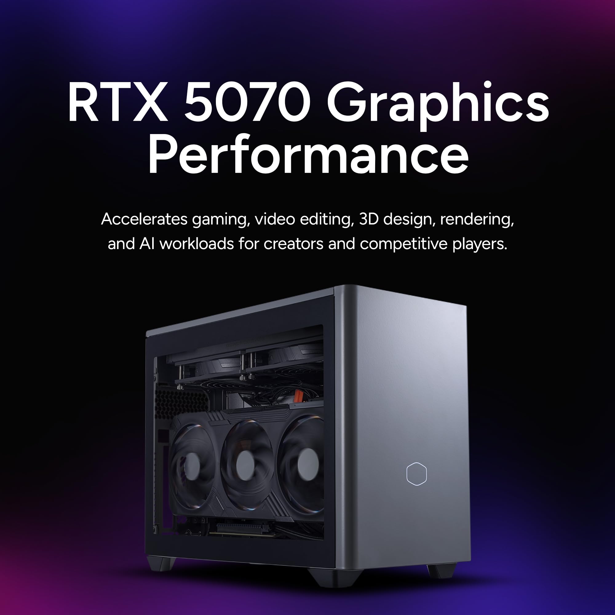 Cooler Master NR2 Pro Gaming PC – Intel Ultra 7 265F, NVIDIA GeForce RTX 5070 12GB, 32GB DDR5 6000MHz, 2TB Gen4 M.2, Windows 11, V850 SFX Gold PSU, Compact Mini ITX Desktop PC - Image 6