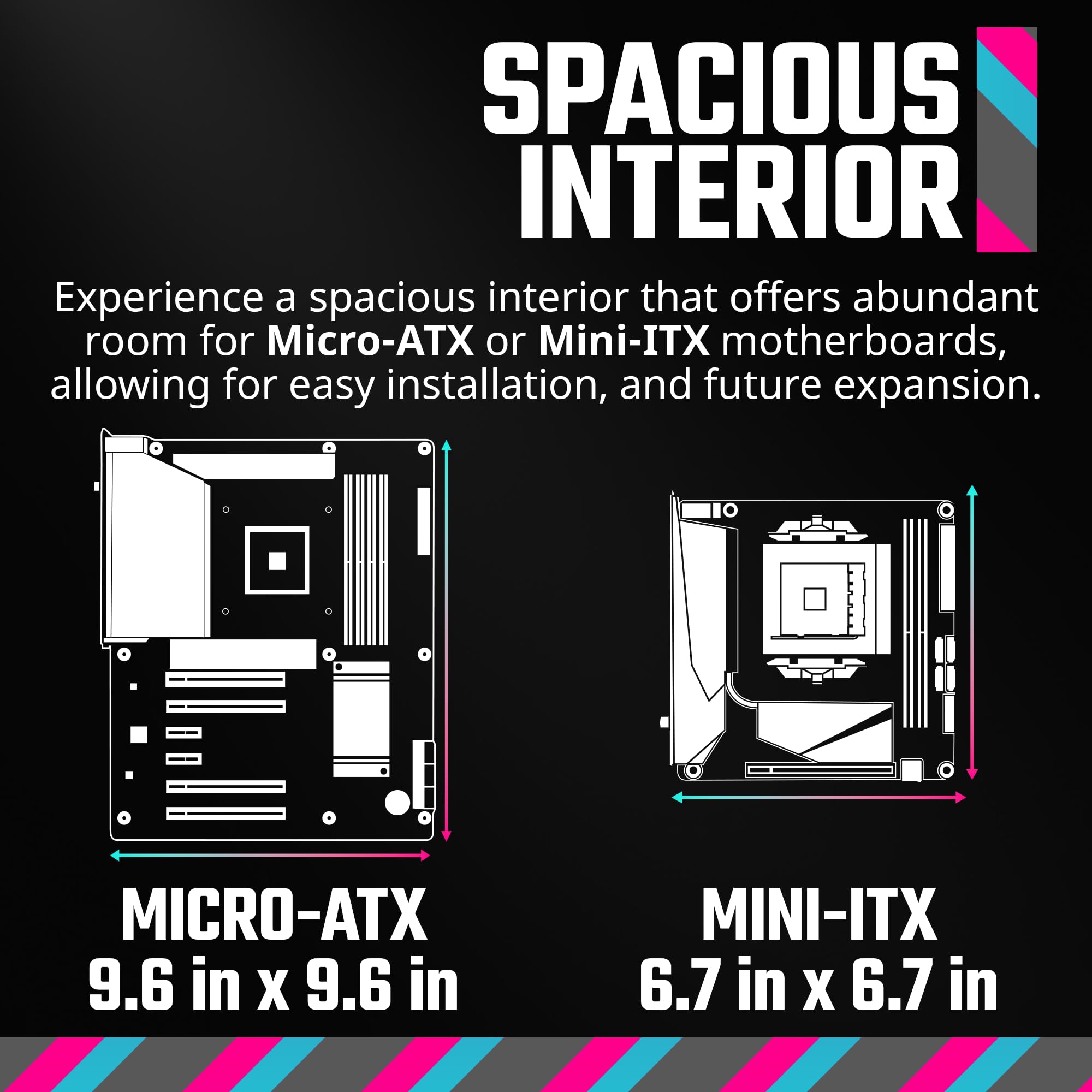 Cooler Master Q300L V2 Micro-ATX Tower, Magnetic Patterned Dust Filter, USB 3.2 Gen 2x2 (20GB), Tempered Glass, CPU Coolers Max 159mm, GPU 360mm, Fully Ventilated Airflow (Q300LV2-KGNN-S00) - Image 8