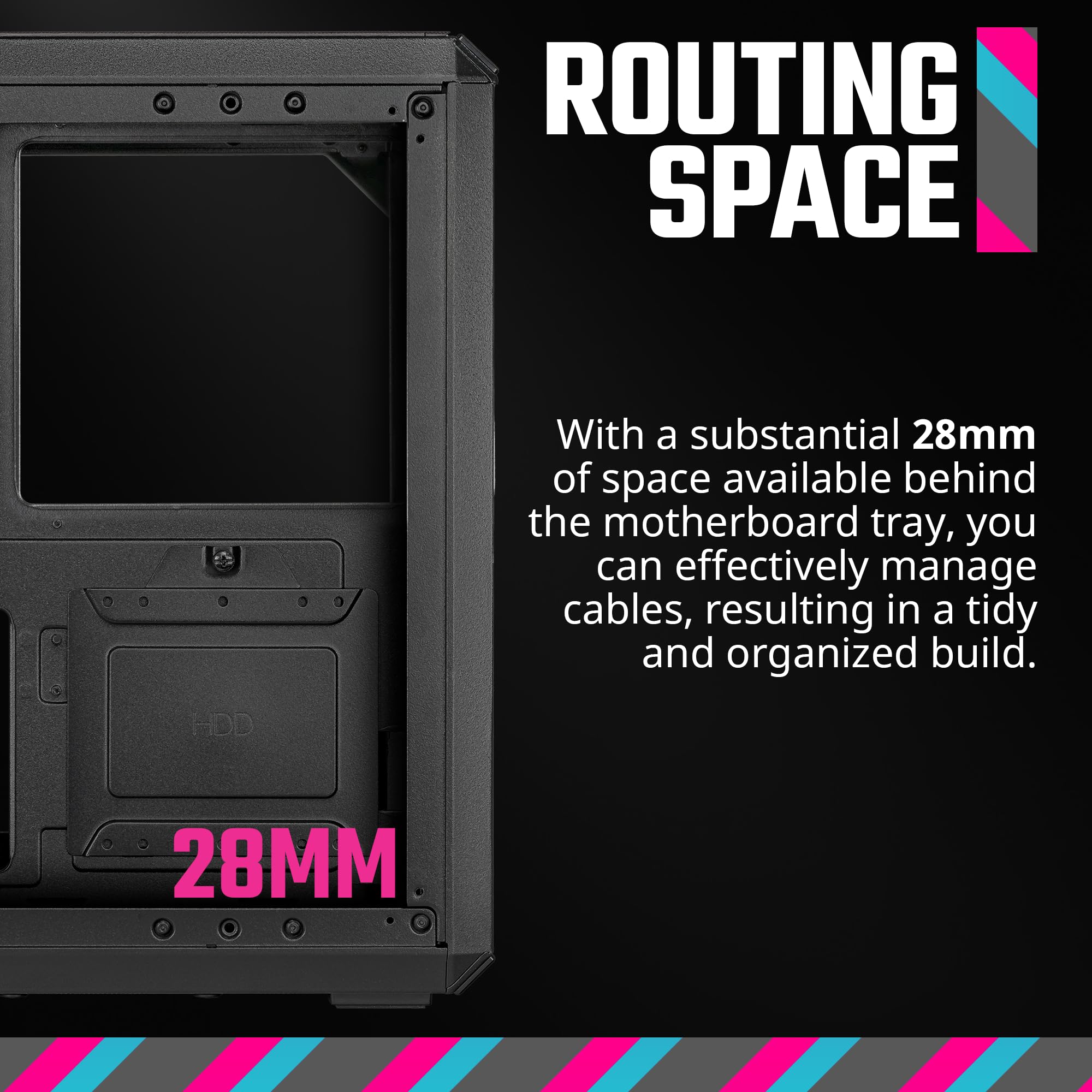 Cooler Master Q300L V2 Micro-ATX Tower, Magnetic Patterned Dust Filter, USB 3.2 Gen 2x2 (20GB), Tempered Glass, CPU Coolers Max 159mm, GPU 360mm, Fully Ventilated Airflow (Q300LV2-KGNN-S00) - Image 9