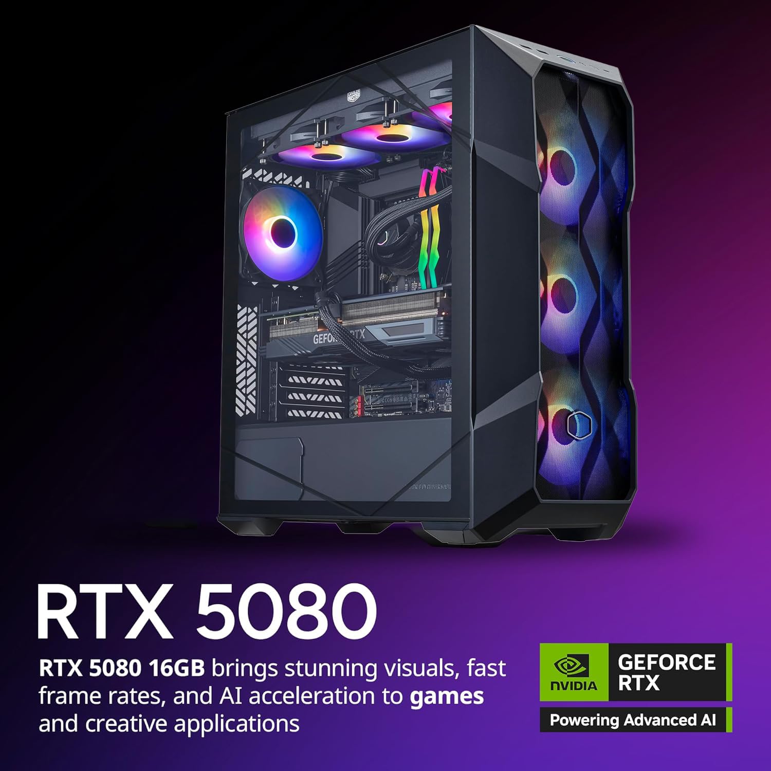 Cooler Master TD5 Pro Gaming PC – AMD RYZEN 7 9800X3D, NVIDIA GeForce RTX 5080 16GB, 32GB DDR5 6000MHz, 2TB Gen4 M.2, Windows 11, MWE Gold 850 V3 PSU, ATX Desktop PC - Image 4